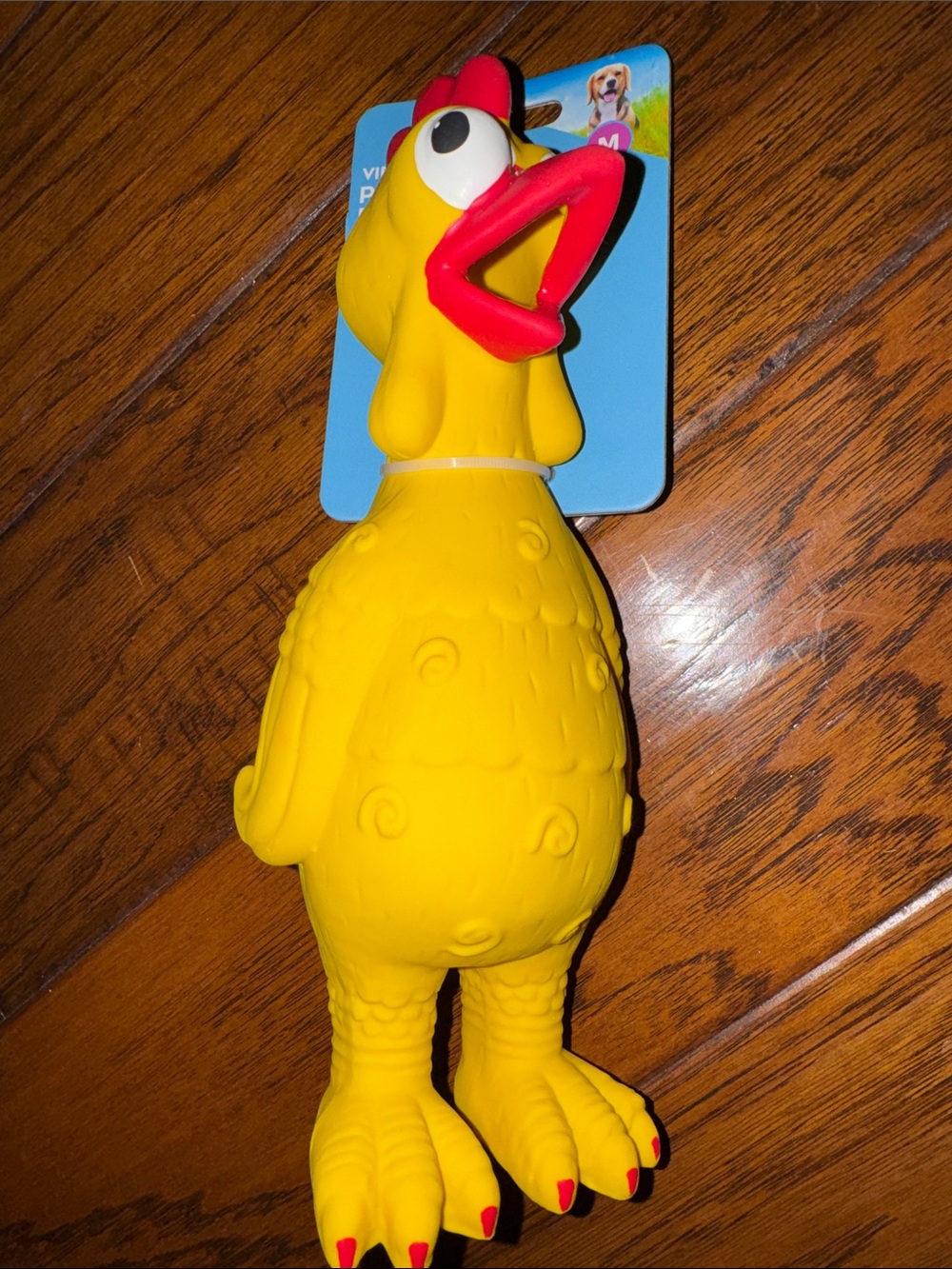 Yellow Squeaky Chicken Dog Toy - Durable Pet Chew Toy